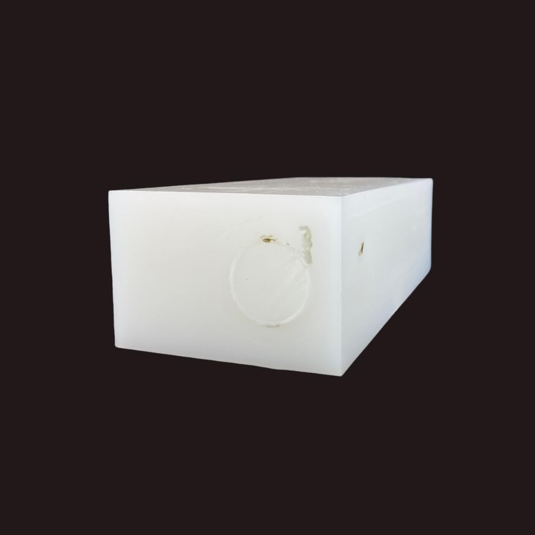 EcoCut: High-Density Polyethylene (HDPE) Natural Plastic Block 2" x 3" x 12" - for Machining, Home Improvements, Prototypes, DIY Projects, Engineering