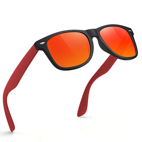 Image of FEIDUSUN Sunglasses Men Polarized Sunglasses for Mens and Womens,Black Retro Sun Glasses Driving Fishing UV Protection
