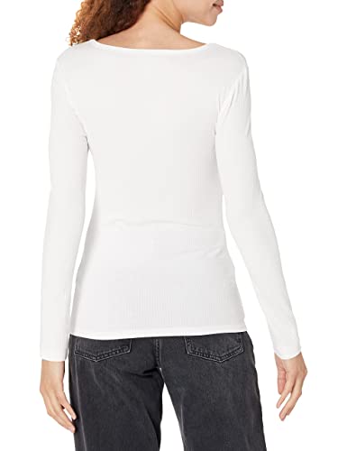Image of Amazon Essentials Women's Long Sleeve Slim-Fit Rib Scoop Neck Sweater, Fall Tops, Pack of 2