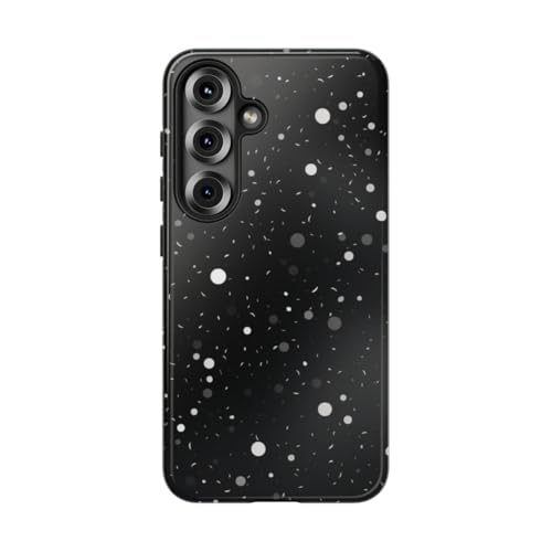 Coque Galaxy S25 brillante rigide motif espace monotone noir
