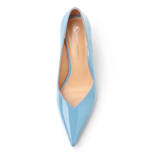 Image of Women Pointed Closed Toe 2.5 Inch Kitten Heel Slip On Pumps | Elegant Comfort Formal Dress Footwear, Versatile Ladies Shoes For Office Wedding Party Evening Daily Occasions