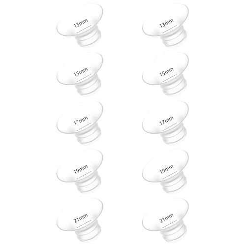10PC Flange Insert 13/15/17/19/21mm*2 Compatible with eufy S1 Pro/S1/E20/E10 Wearable Pump for Momcozy/Spectra/Medela/Elvie/Lansinoh/Paruu with 24mm Flange/Shield Pump