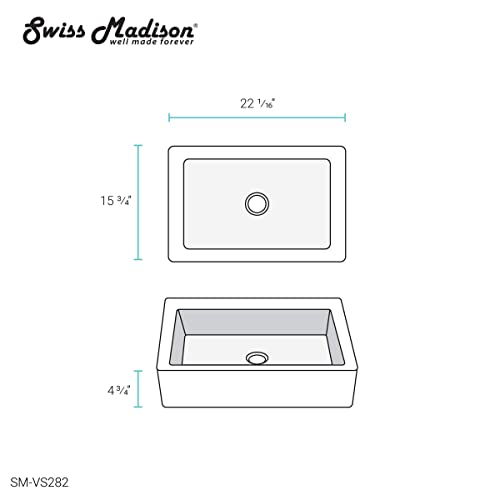 Swiss Madison SM-VS282 Voltaire Wide Rectangle Vessel Sink thumb #2
