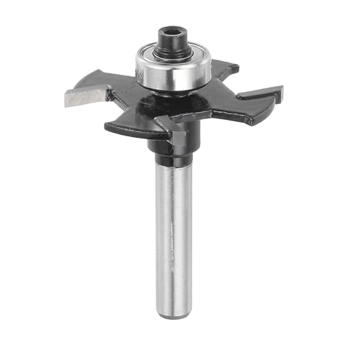 Image of sourcing map Slot Cutter Router Bit 1/4" Shank 2.5mm Cutting Height 15/32" Depth 4 Flute Wood Slotting Cutter Bit Carbide Tip for Groove Edges, Black
