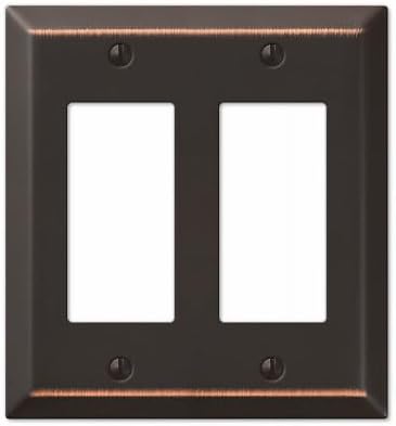 for Wall Plate Chelsea Brushed Nickel Gray 2 Gang Stamped Steel Rocker/Toggle Brushe Aftermarket Repair Parts