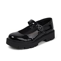 Kickers Girl's Kori Mary Jane Doll Shoes, Black, 3 UK