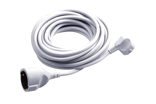Meister Kunststoff-Verlängerungskabel 3 m – für innen (IP20) – Schuko-Kupplung – weiß
