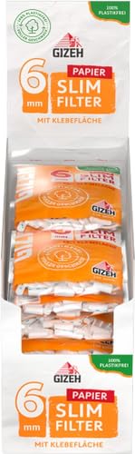 GIZEH Papier Slim Filter 100% plastikfreie Filter 20 beutel á 120 Filter