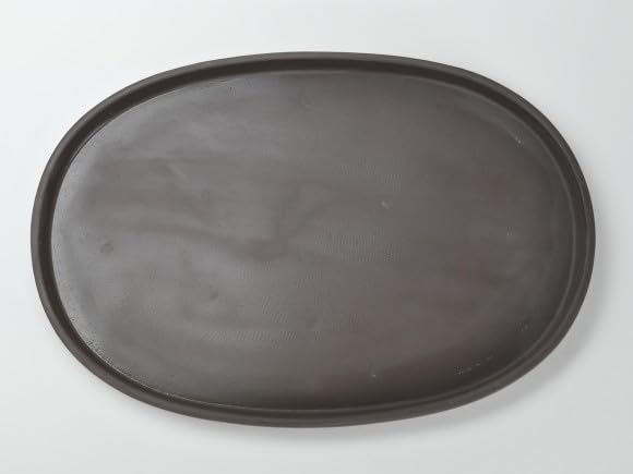 Amazon.co.jp: 盆栽妙 【瀬戸焼】ウ泥15号小判水石(穴ナシ) 幅45.2cm