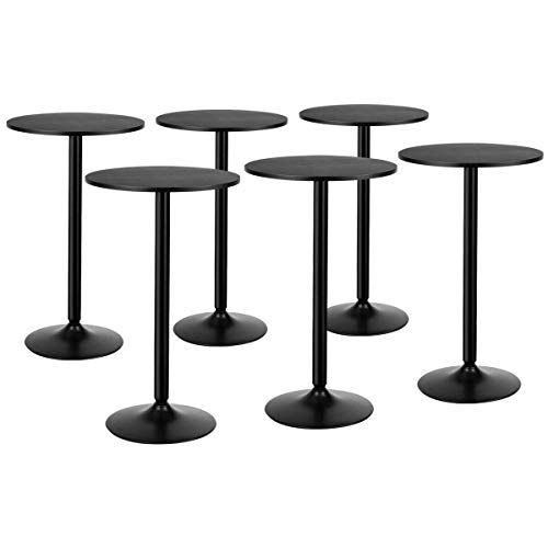 Giantex 24-Inch Pub and Bar Table 40-Inch Height Modern style Round Top Standing Circular Cocktail Table Suitable for Living Room, Kitchen, Outdoor& Indoor Bistro Table (6)