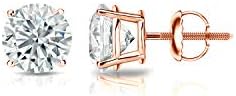 1/5 to 2 Carat Lab Grown Diamond Round Stud Earrings for Women in...