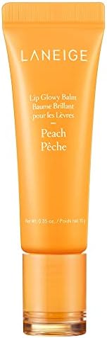 LANEIGE Lip Glowy Balm, Peach: Sheer Tinted Lip Moisturizer with Shea Butter, for Hydrating Shine & Soft Lips