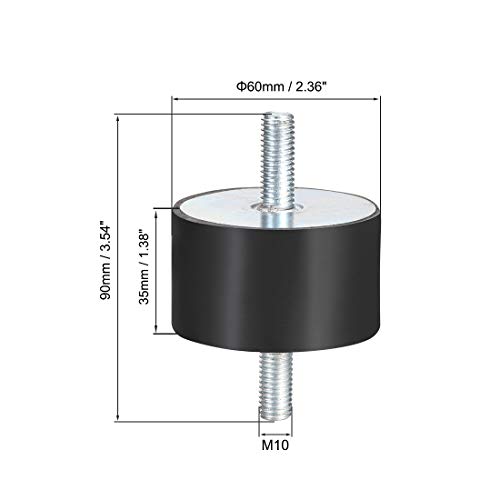 Isolateurs vibration caoutchouc m10 support haute densité - 4
