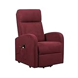 POLTRONE ITALIA Poltrona Alzapersona relax reclinazione elettrica poltrona per anziani soggiorno elevabile Detraibile 19% microfibra bordeaux