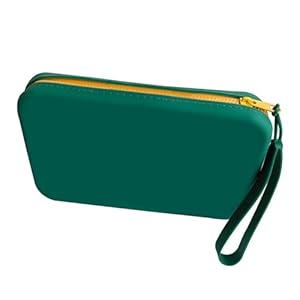 bephible Neceser portátil de silicona desmontable con cierre de cremallera y correa para el hogar, Green
