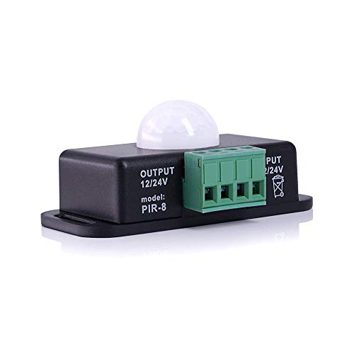 Image of Quick Sense QS-WR05 PIR Motion Sensor | DC 12V-24V | Auto ON /Off | Adjustable 1-10 Min Delay | 8m Detection Range | 6A Load Support | Set of 2