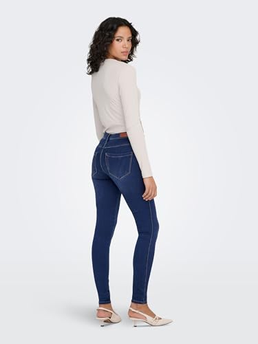 ONLY Damen Skinny Fit Jeans Stretch Denim Hose Basic ONLROYAL High Waist Röhrenjeans Bio Baumwolle, Farben:Dunkelblau, Größe:S / 30L – Ansicht 5