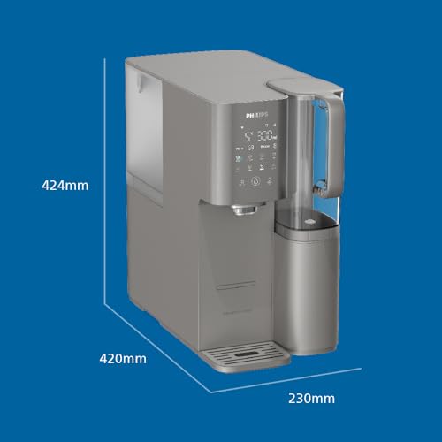 Philips Water Station d'eau à osmose inverse ADD6921DG : élimine jusqu'à 110 substances, chauffage et refroidissement instantanés, durée de vie du filtre d'un an