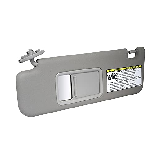 Left Driver Side Sun Visor Replacement for 2004 2005 2006 2007 2008 Toyota 4Runner Without Sunroof Replaces # 74320-3D050-B0 (Grey)