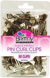 Single Prong Professional Salon Pin Curl Clips - 80 Clips