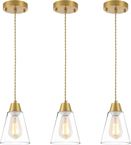 3× lampe suspendue moderne à piles avec télécommande, éclairage rechargeable lumière LED dimmable 9 couleurs, sans câblage suspension LED sans fil lampe sans fil...