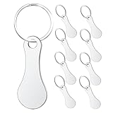 [jojofuny] 9個 ステンレス製ショッピングカートトークン 耐久性キーリング付き メンズ レディース用 買い物時のコイン不要で簡単ロック解除