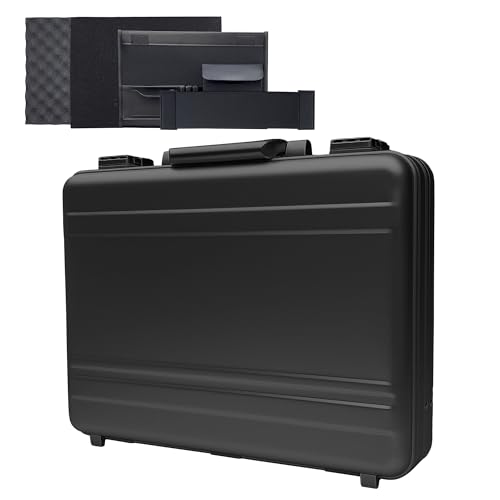 ALUNEX Aluminum Storage Case with Customizable Foam and TSA Locks Black