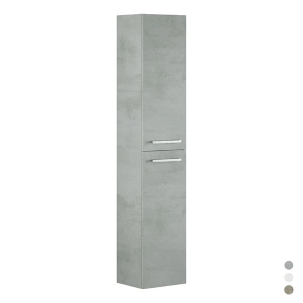 Dianhydro Columna de baño suspendida Athena/Albert 2 Aberturas (para Montar), 150 x 30 x 25 cm, Roble Alaska, Roble, Blanco, estándar