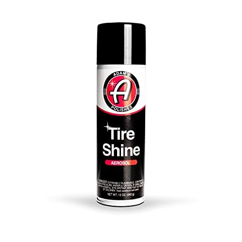 Adam’s Polishes Aerosol Tire Shine 12oz – Fast, Easy, Effective Way to Add Gloss – No-Sling Use with or Without Tire Applicator