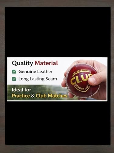 Image of (2nos) Premium Leather Cricket Ball - Club Grade, Genuine Alum Tanned Hide, Hand-Stitched Seam