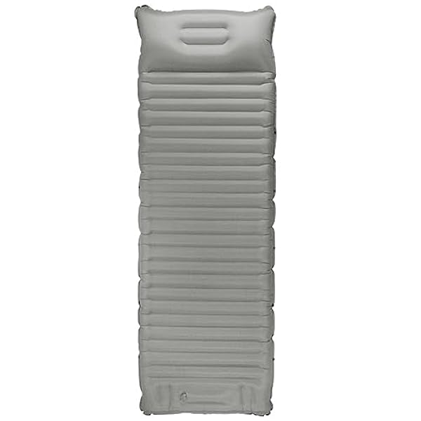 LYEAA Slaapmat, ultralicht, lichtgewicht, ruimtebesparend, opblaasbaar, campingbed, opvouwbaar, TPU-nylon, kamptent voor tuin, trekkinguitrusting (lichtgrijs)
