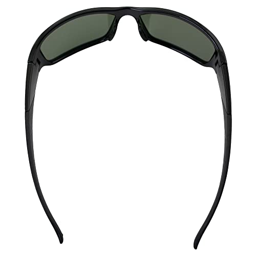 Tenerife Polarized Sunglasses for Men or Women Wraparound Black Frame w/Green Lens4