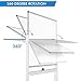 Maxtek Rolling White Board on Wheels 48x32 inch Double Side Magnetic Dry Erase Board with Stand, Aluminum Frame Easel Mobile Standing Whiteboard for Office, Classroom & Home