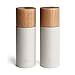 SPRINGLANE Set Molinillo de Pimienta y Sal Saleros de cocina Salero y Pimentero madera y hormigón Especiero con Grado de Molienda Regulable por Niveles - Gris