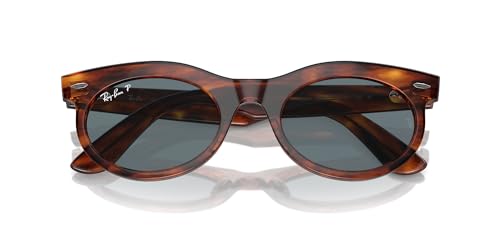 Ray-Ban RB2242 Wayfarer Oval Sunglasses, Striped Havana/Dark Blue Polarized, 50 mm - image 5