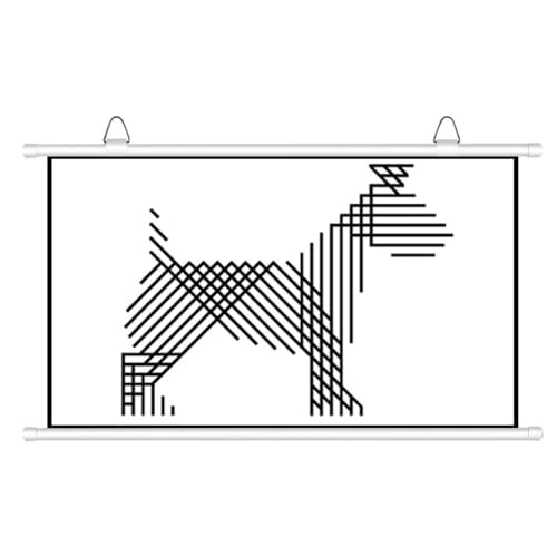 Pantalla de proyector manual 72 pulg 16:9 blanca