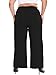 Lastshe Women's Plus Size Pants High Waist Wide Leg Work Casual Palazzo Trousers with Pockets Spring Clothes Fashion,Black,0X