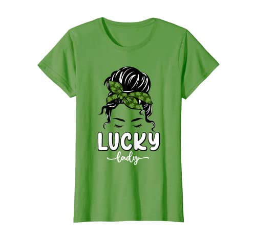 Donna Lucky Lady St Patricks Day 2023 Verde Donne Saint Paddys Maglietta