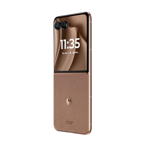 Image of Motorola Moto Razr+ 2025, 256GB + 12GB RAM, Pantone Mocha Mousse - Unlocked