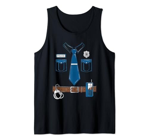 Police Outfit Cop Uniform Officer Law Enforcement Costume Tank Top
