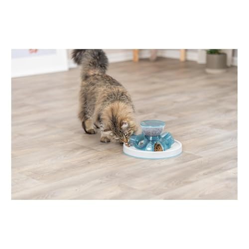 TRIXIE interaktives Intelligenzspielzeug für Katzen 'Cat Activity Strategie-Spiel Tunnel Feeder, ø 28 × 14 cm, Mehrfarbig - 46002