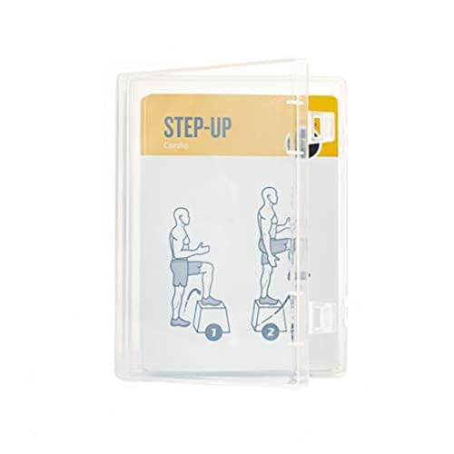 NewMe Fitness 62 Workout Card Capacity Hinged Box/Holder/Case - Protect and Store Your Exercise Cards