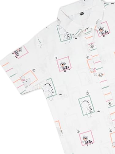 Image of MINIMATES Unisex Kids Cotton All Over Printed Night Suit Sleepwear Top & Pyjama Set Full Sleeve with Pockets for Girls & Boys with Buttons /Sleepwear for Girls /Night Dresses