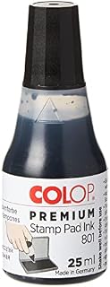 COLOP 801 Stamp Pad Ink - Black - 25ml | 109732 | High Quality Water-Based Stamp Pad Refill Ink