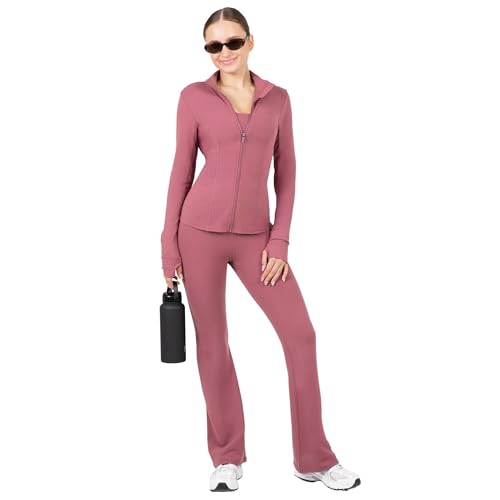 Image of YITTY Active Women's Ultraluxe Full Zip Jacket, Athleisure, 4-Way-Stretch, Thumbholes