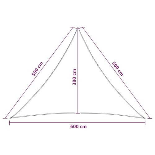 Voile d'ombrage triangulaire en polyéthylène haute densité et acier inoxydable
