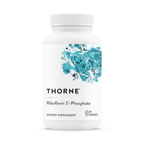 THORNE - Riboflavin 5-Phosphate - Bioactive Tissue Ready Form of Vitamin B2 for Methylation Support* - Vitamin B2 Supplement - Third-Party Certified - Gluten Dairy & Soy-Free - 60 Capsules