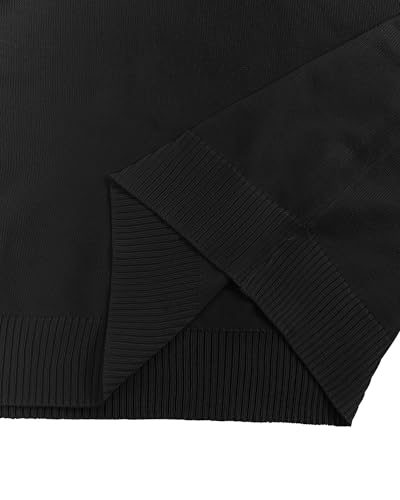 Men's Quarter Zip Sweaters Pullover Mock Neck Lightweight Knit Sweater Soild Warm Long Sleeve Top for Fall Winter3