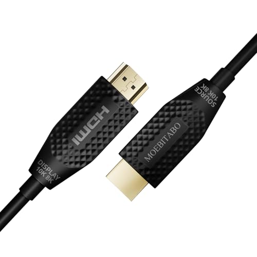 Image of Fiber Optic HDMI Cable 8K 48Gbps 3.3FT High speed HDMI 2.1 Cord in-Wall CL3 Rated 10K@30Hz 8K@60Hz eARC HDCP 2.2 /2.3 VRR ALLM Dynamic HDR10+ 3D Compatible with Switch Xbox PC Monitor TV Laptop PS4 /PS5
