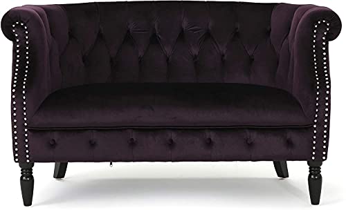 Image of Fabric 2 Seater Chesterfield Sofa for Living Room & Office
